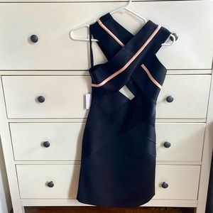 NWT Herve Leger Crossover Dress